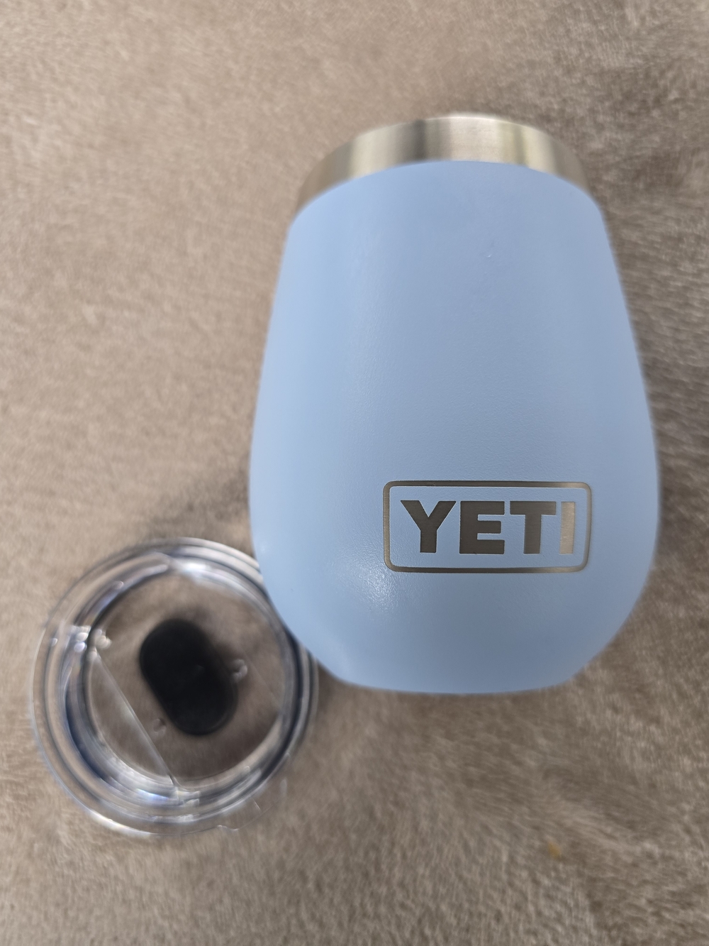 Yeti Pale Blue Stainless Steel Insulated Wine Tumbler